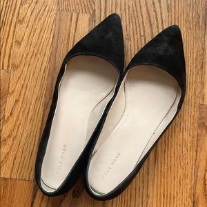 Cole Haan suede black flats, size 7